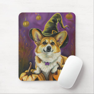 Mousepad Pumpkin de Bruxa de Halloween do Cachorro Spooki
