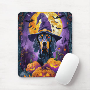 Mousepad Pumpkin de Bruxas de Halloween de Bluetick Coonhou