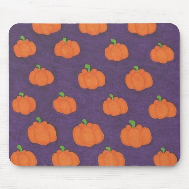 Mousepad Pumpkin de queda roxa (Frente)