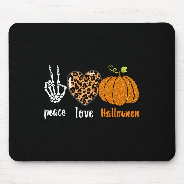 Mousepad Pumpkin Leopard no Halloween (Frente)