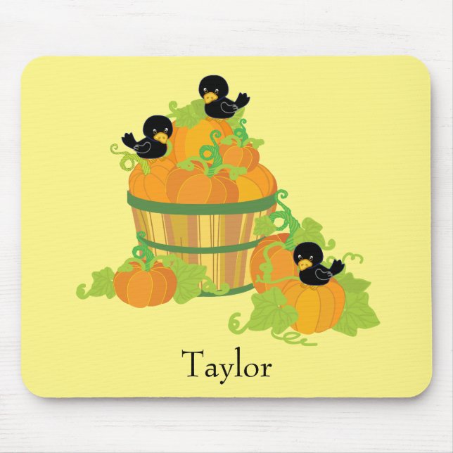 Mousepad Pumpkin Patch Amarelo e Laranja (Frente)