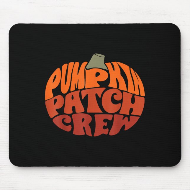 Mousepad Pumpkin Patch Crew Engraçado Pumpkin Patch Obrigad (Frente)