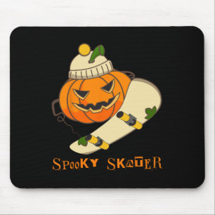 Mousepad Pumpkin Skateboard Halloween Figurume Diversão Ska