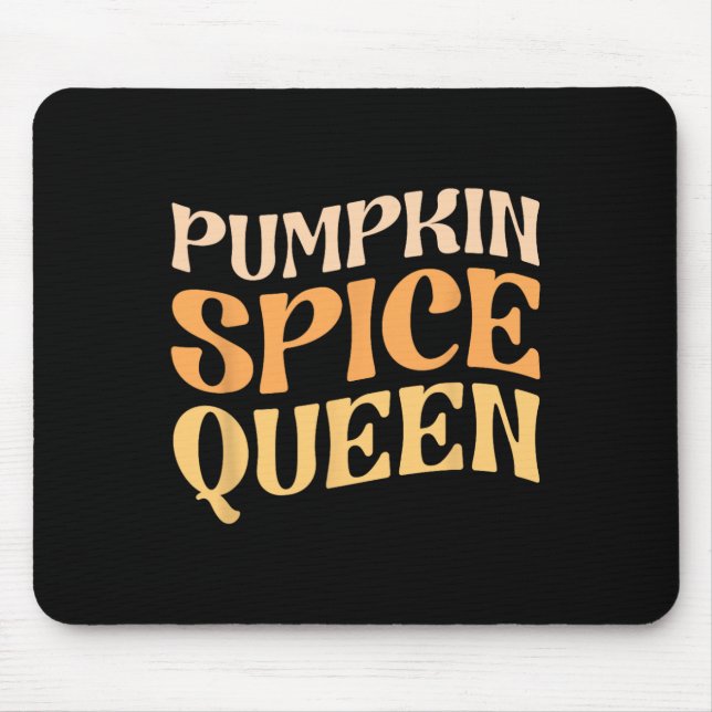 Mousepad Pumpkin Spice Queen PSL Café Lover Retro Fall Au (Frente)