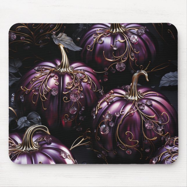 MOUSEPAD PUMPKINS ESCUROS DE PÊSSOLO METADE COM ÓRNAMENTOS  (Frente)