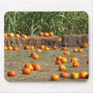 Mousepad Pumpkins, Milho e Fotografia de Colheita de outono