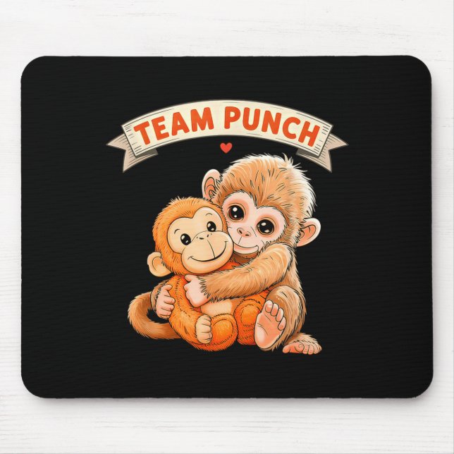 Mousepad Punch Macaco Fofo Bebê Equipe Macaco Punch (Frente)