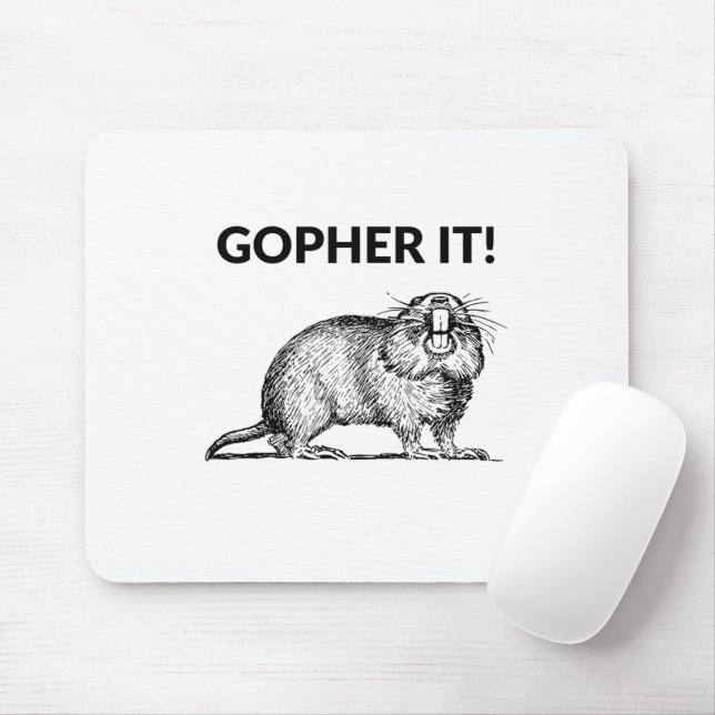 Mousepad Punheteiro de Gopher Engraçado Pun (Com mouse)