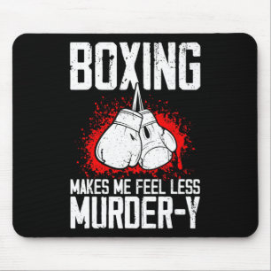 Mousepad Punho de Boxe Engraçado Kickboxer Savate Mma Artes