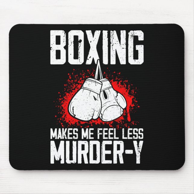 Mousepad Punho de Boxe Engraçado Kickboxer Savate Mma Artes (Frente)