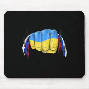 Mousepad Punho De Orgulho Ucraniano Eu Apoio A Ucrânia Para