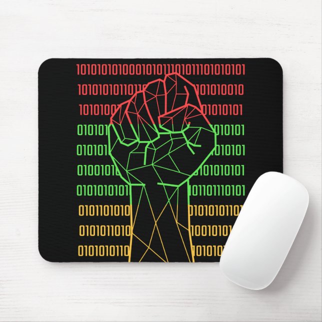 Mousepad Punho do Poder Negro do BLM para Geeks (Com mouse)