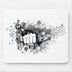 Mousepad Punho e música em