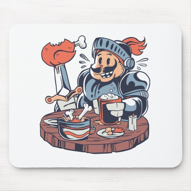 Mousepad Punição Divertida de Comida de Frango (Frente)