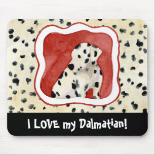 Mousepad "Puppy Love", "Dalmatic Puppy Art", de Audrey Jean