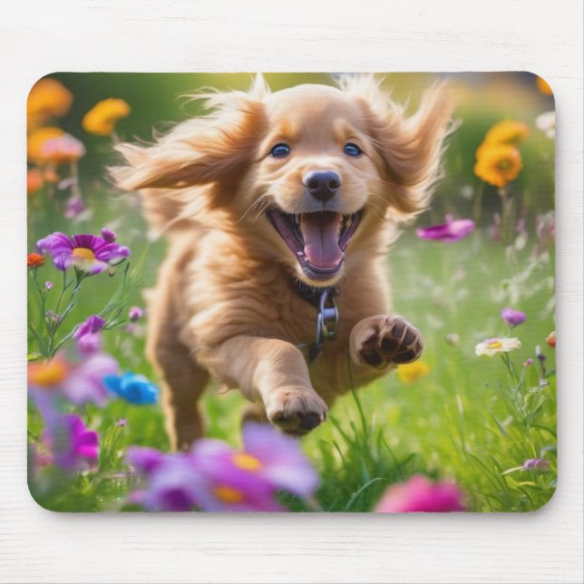 Mousepad Puppy no Campo das Flores (Frente)