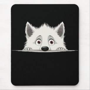 Mousepad Puppy Peeking Bonito Adorável Cartografia De Anima