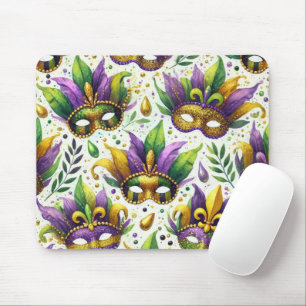 MOUSEPAD PURPEN GREEN DOURADO GLITTER OLHA MÁSCARAS MARDI G