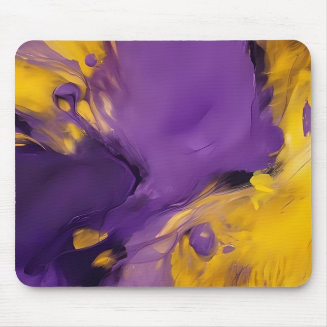 Mousepad Purple and Gold Abstract (Frente)