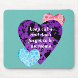 Mousepad Purple heart vibrant red love