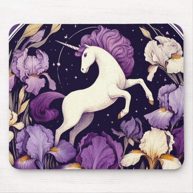 Mousepad Purple Unicorn irai Unicorns Iris (Frente)