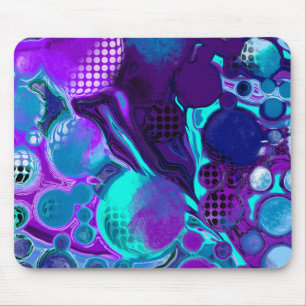 Mousepad Púrpura e Abstrato de cor azul