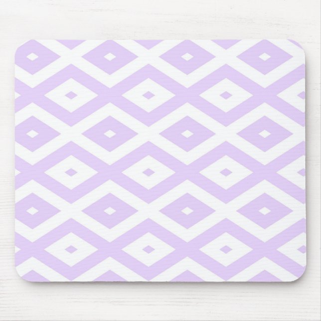 Mousepad Púrpura e padrão de diamante branco (Frente)