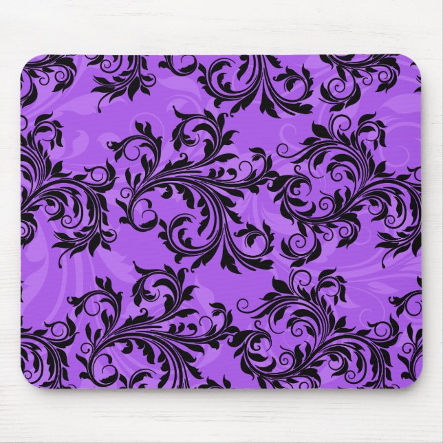 Mousepad Púrpura e Preta - Rolha-Mão (Frente)