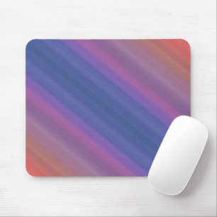 Mousepad Púrpura Laranja e Padrão de Stripes Diagonais Azul