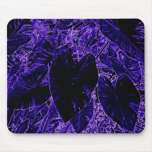 Mousepad Púrpura Profunda De Folha De Orelha De Elefante (Frente)