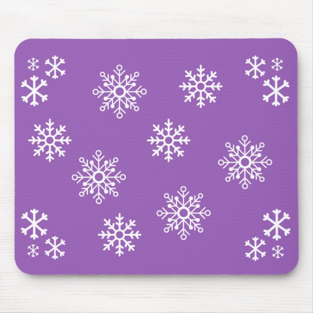 Mousepad Púrpura Púrpura Floco de neve (Frente)