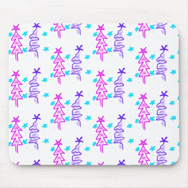 Mousepad Púrpura rosa, podridão roxa, estrelas da árvore de (Frente)