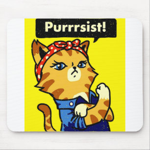 Mousepad Purrrsist, gato Purrsist, pursist do gato