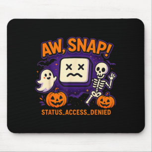 Mousepad Puxa, esqueleto fantasma assustador abóbora erro