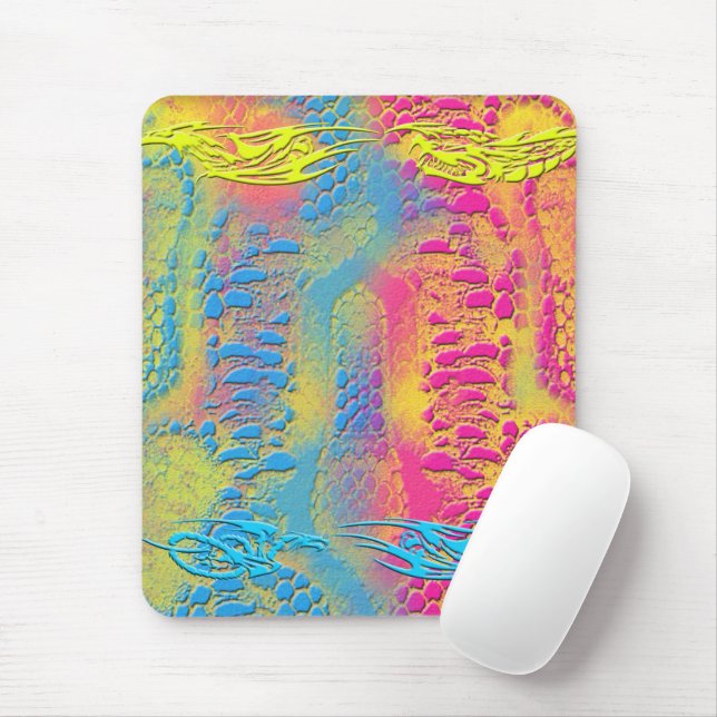 Mousepad PYTHON - fractal decorativo moderno - (Com mouse)