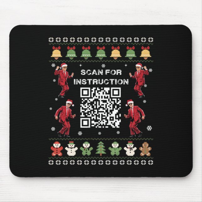 Mousepad Qr Trump Dance Code Presidente Verificar Instrução (Frente)