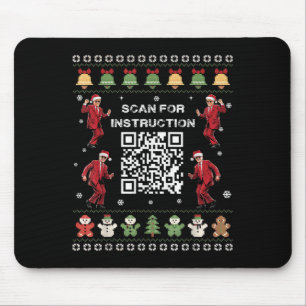 Mousepad Qr Trump Dance Code Presidente Verificar Instrução