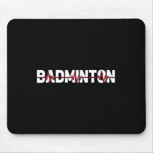 Mousepad Quadra de Badminton Raquete - Peteca Ekg Coração