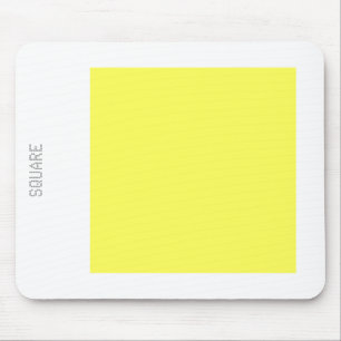 Mousepad Quadrado - Amarelo claro e branco