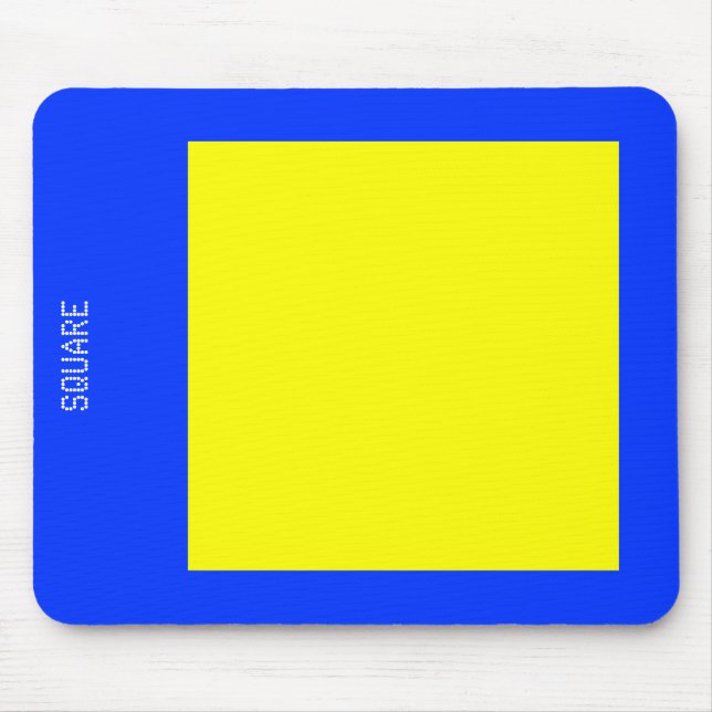 Mousepad Quadrado - Amarelo e Azul (Frente)