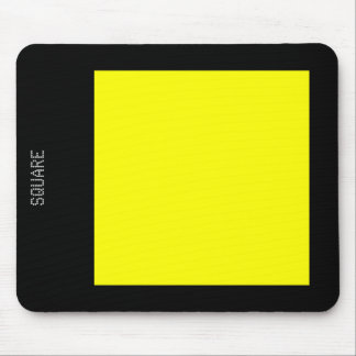 Mousepad Quadrado - Amarelo em Preto