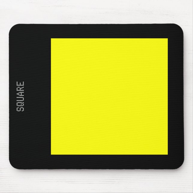 Mousepad Quadrado - Amarelo em Preto (Frente)