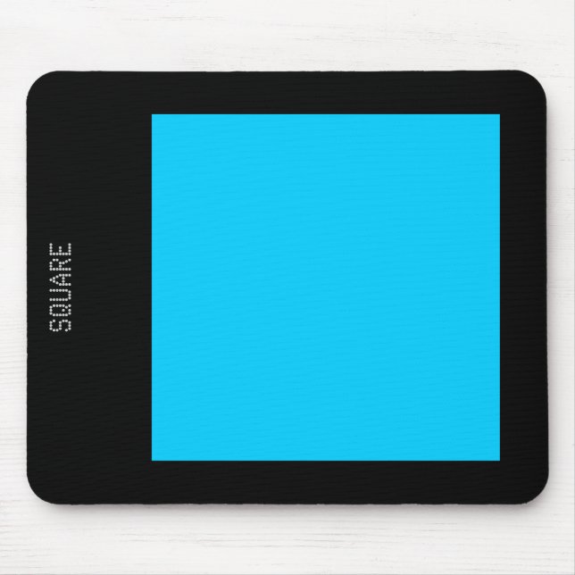 Mousepad Quadrado - Azul-céu e preto (Frente)