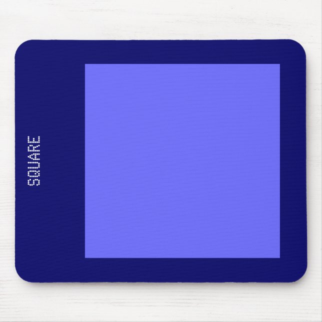 Mousepad Quadrado - Azul elétrico e Marinho profundo (Frente)