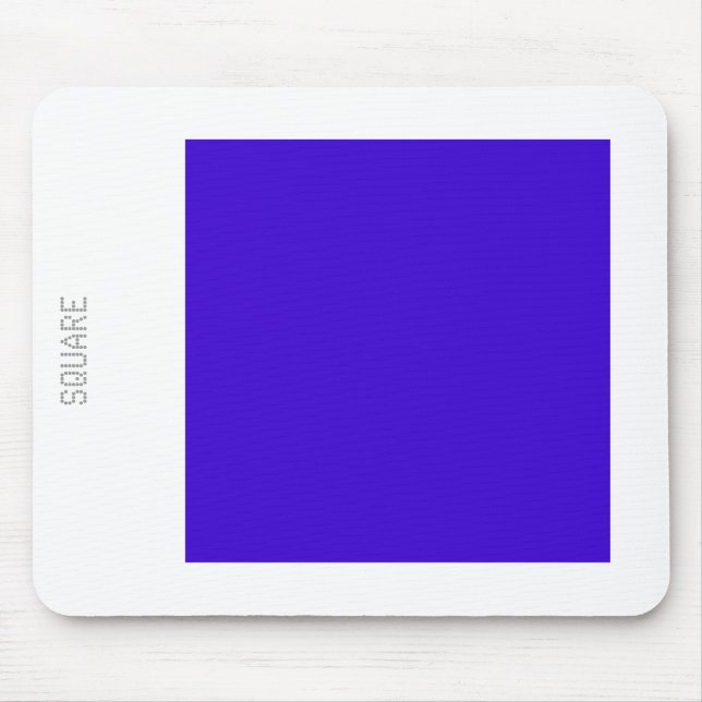 Mousepad Quadrado - Azul profundo e branco (Frente)