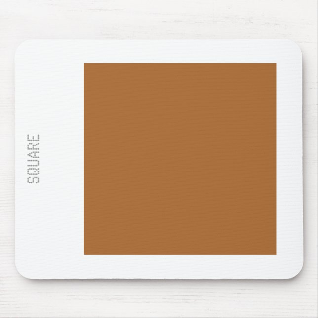 Mousepad Quadrado - Castanho em Branco (Frente)