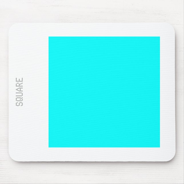 Mousepad Quadrado - Ciano e Branco (Frente)
