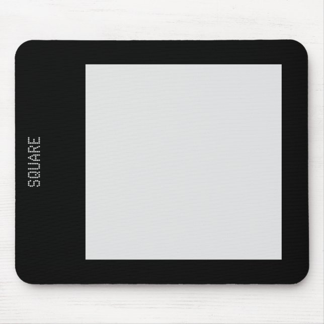 Mousepad Quadrado - Cinza Tenente e Preto (Frente)