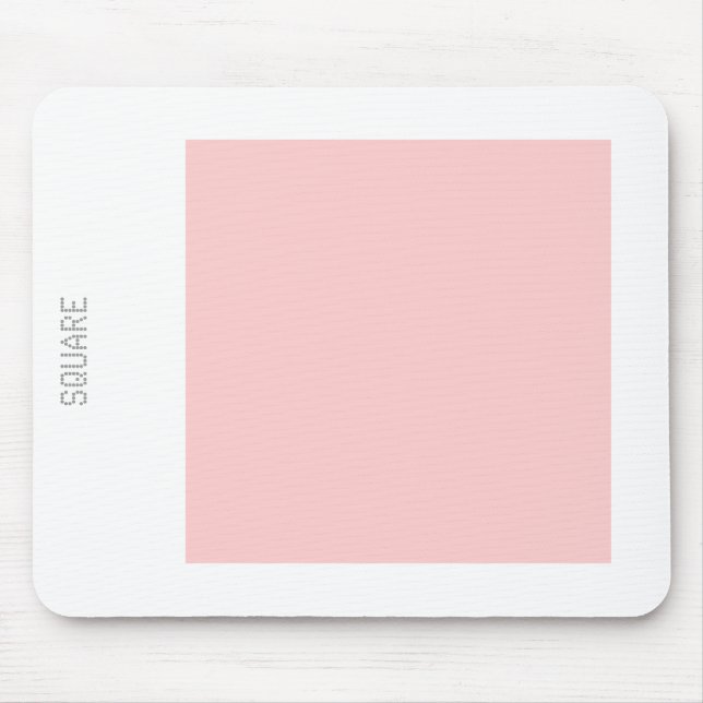 Mousepad Quadrado - Cor-de-rosa e branco desbotados (Frente)