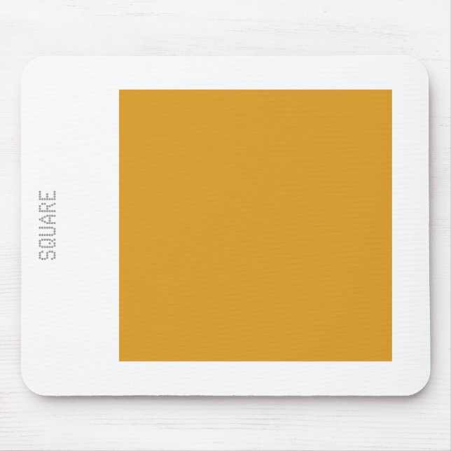 Mousepad Quadrado - Cor Dourada e Branco (Frente)